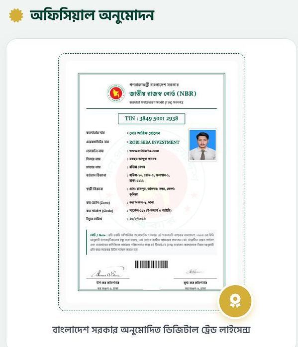 ভুয়া ট্রেড লাইসেন্স