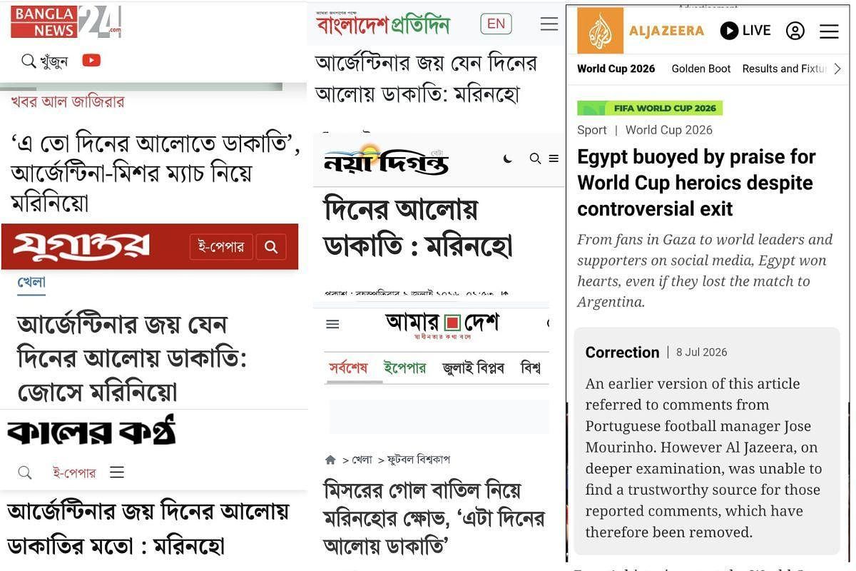 From Al Jazeera to Bangladesh: How a Fake Mourinho Quote Spread